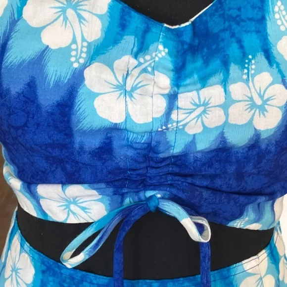 Blue and white floral print 2pc set - Picture 7 of 10